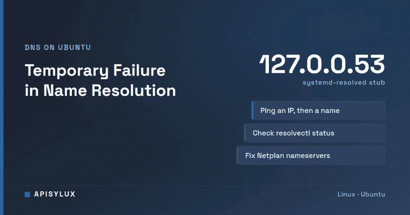 Temporary Failure in Name Resolution on Ubuntu: How to Fix