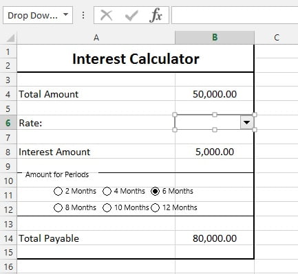 ComboBox from Excel Form Control
