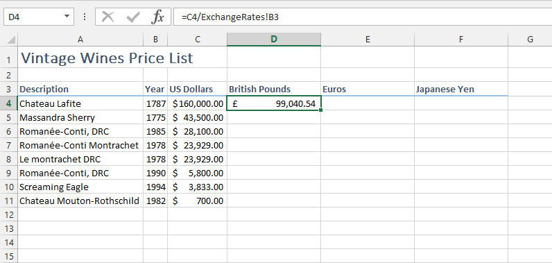 Name a cell with an excel Range name