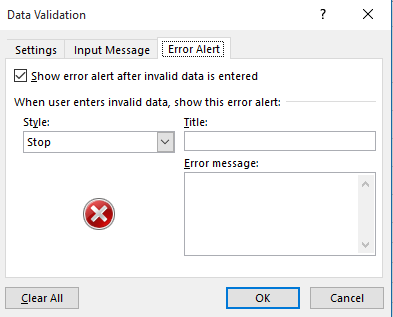 Excel Data Validation