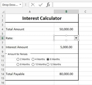 ComboBox from Excel Form Control