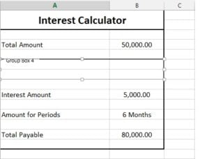 Group Box and option button excel form controls