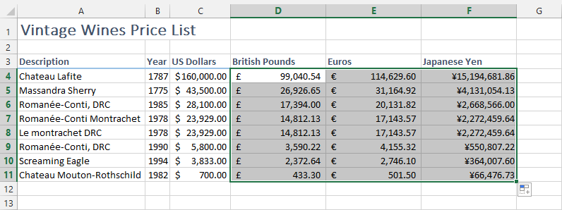 Name a cell with an excel Range name