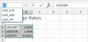 Name a cell with an excel Range name