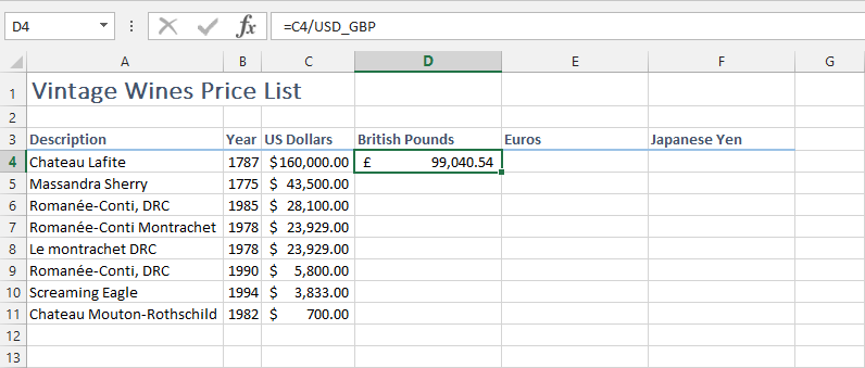Name a cell with an excel Range name